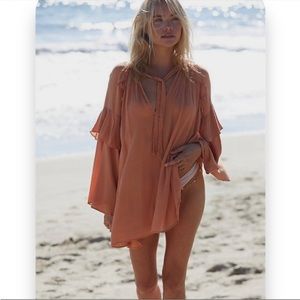Free People Cattleya Tunic. Color brn/brun Size L (oversized)